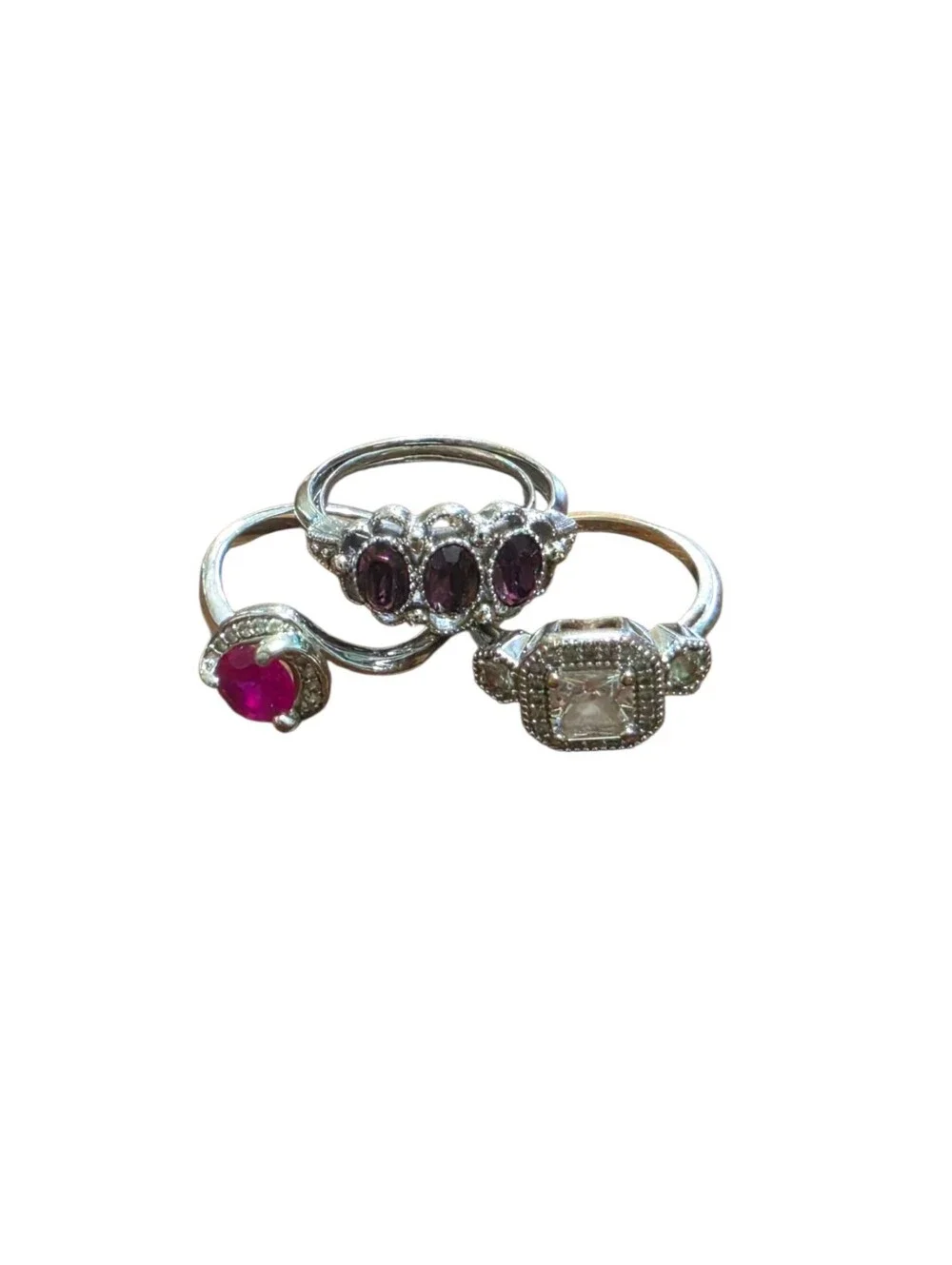 Costume Rings Lot Of 3 Size 7,7,8